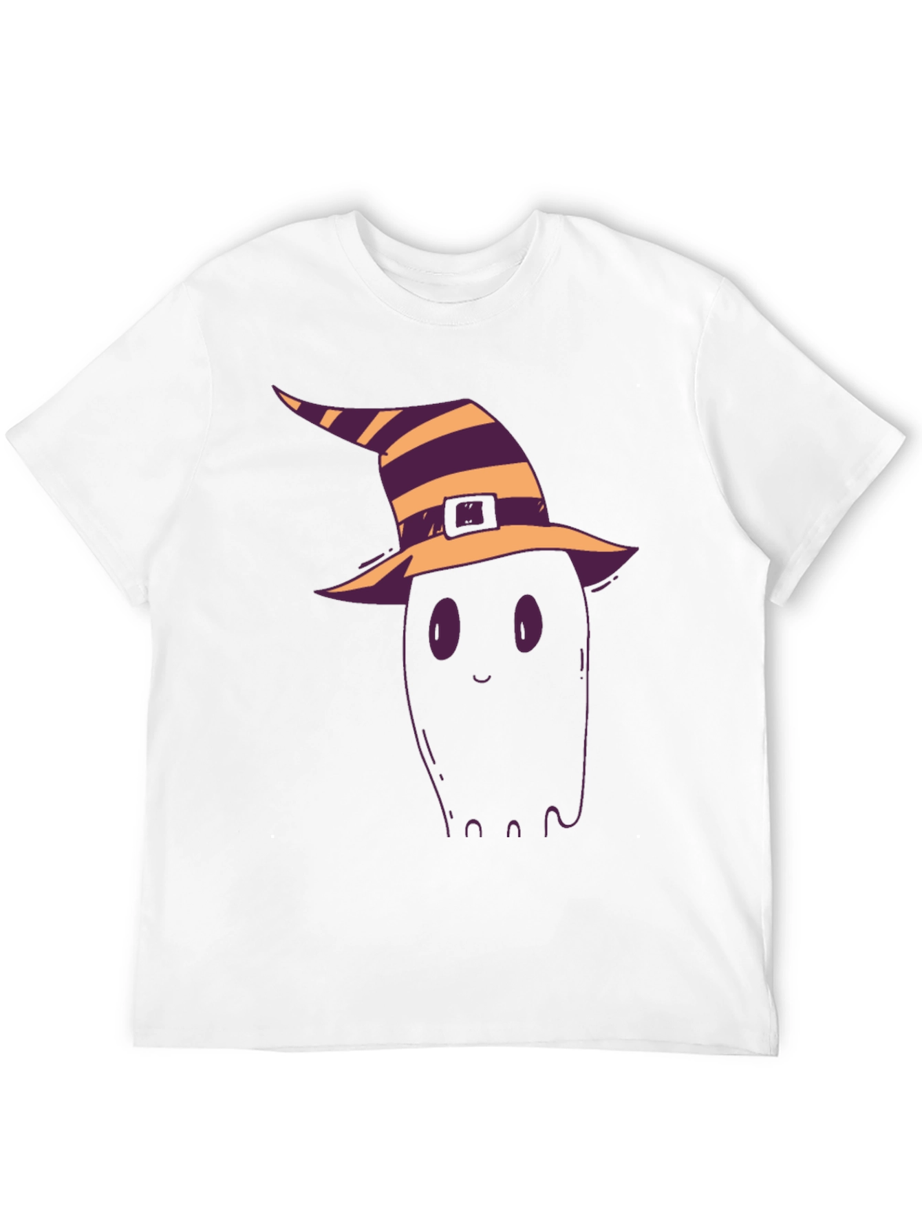 Halloween Ghost Witch Hat Black T-Shirt