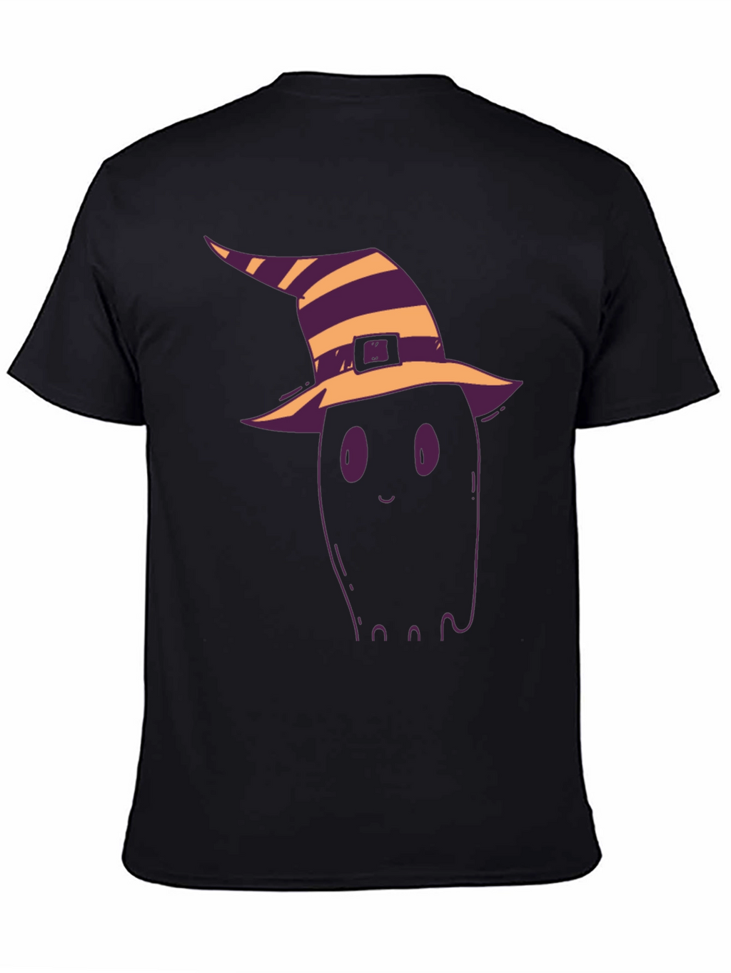 Halloween Ghost Witch Hat Black T-Shirt