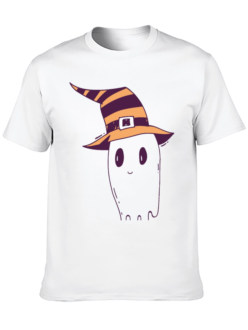 Halloween Ghost Witch Hat Black T-Shirt
