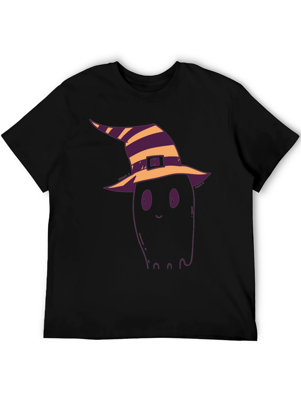 Halloween Ghost Witch Hat Black T-Shirt