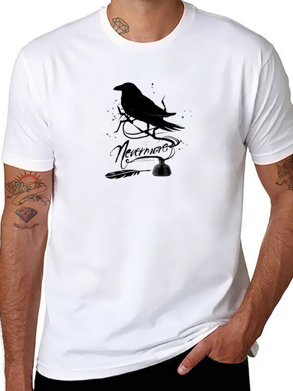 Raven Nevermore Graphic Tee - Black