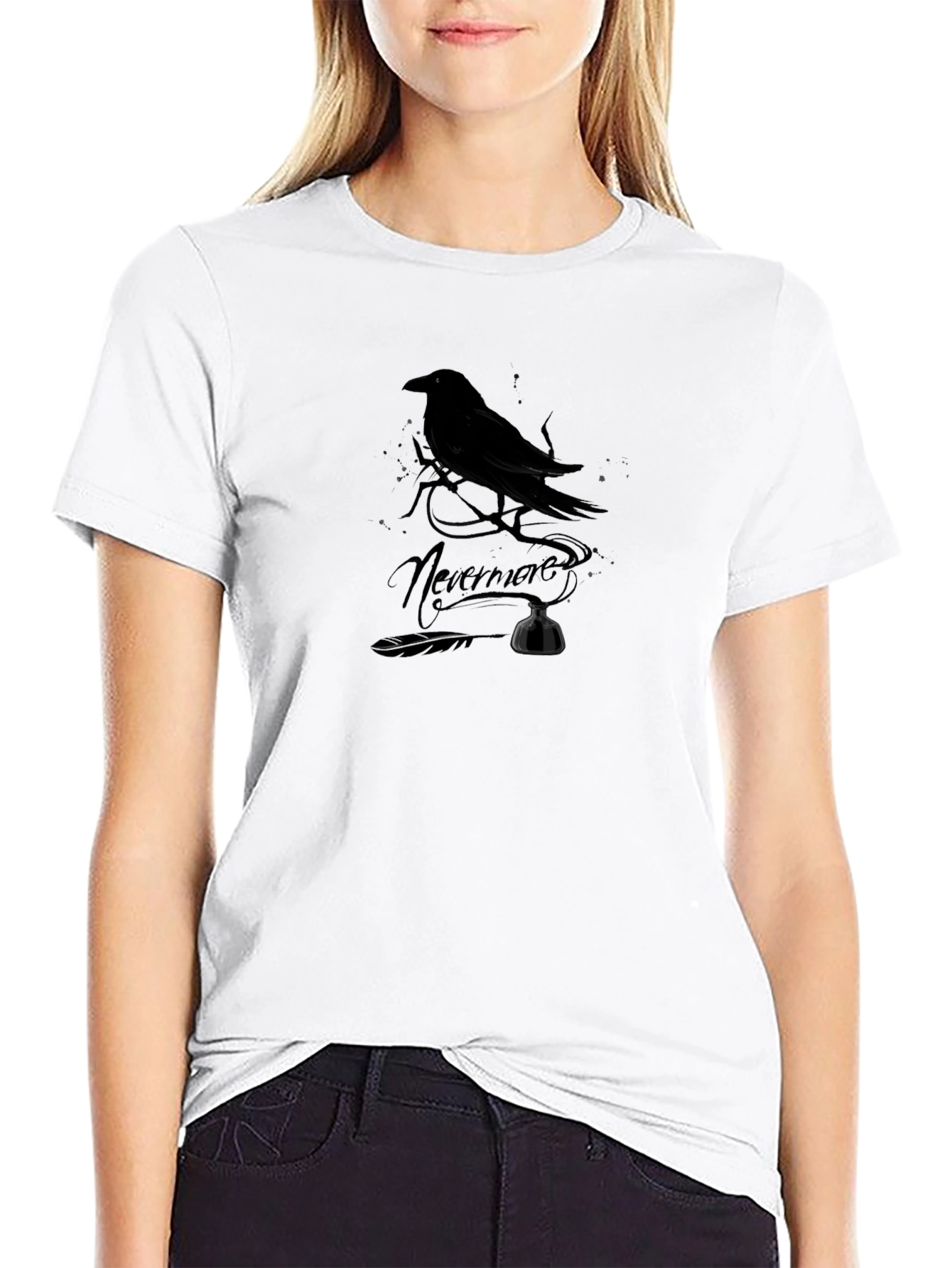 Raven Nevermore Graphic Tee - Black