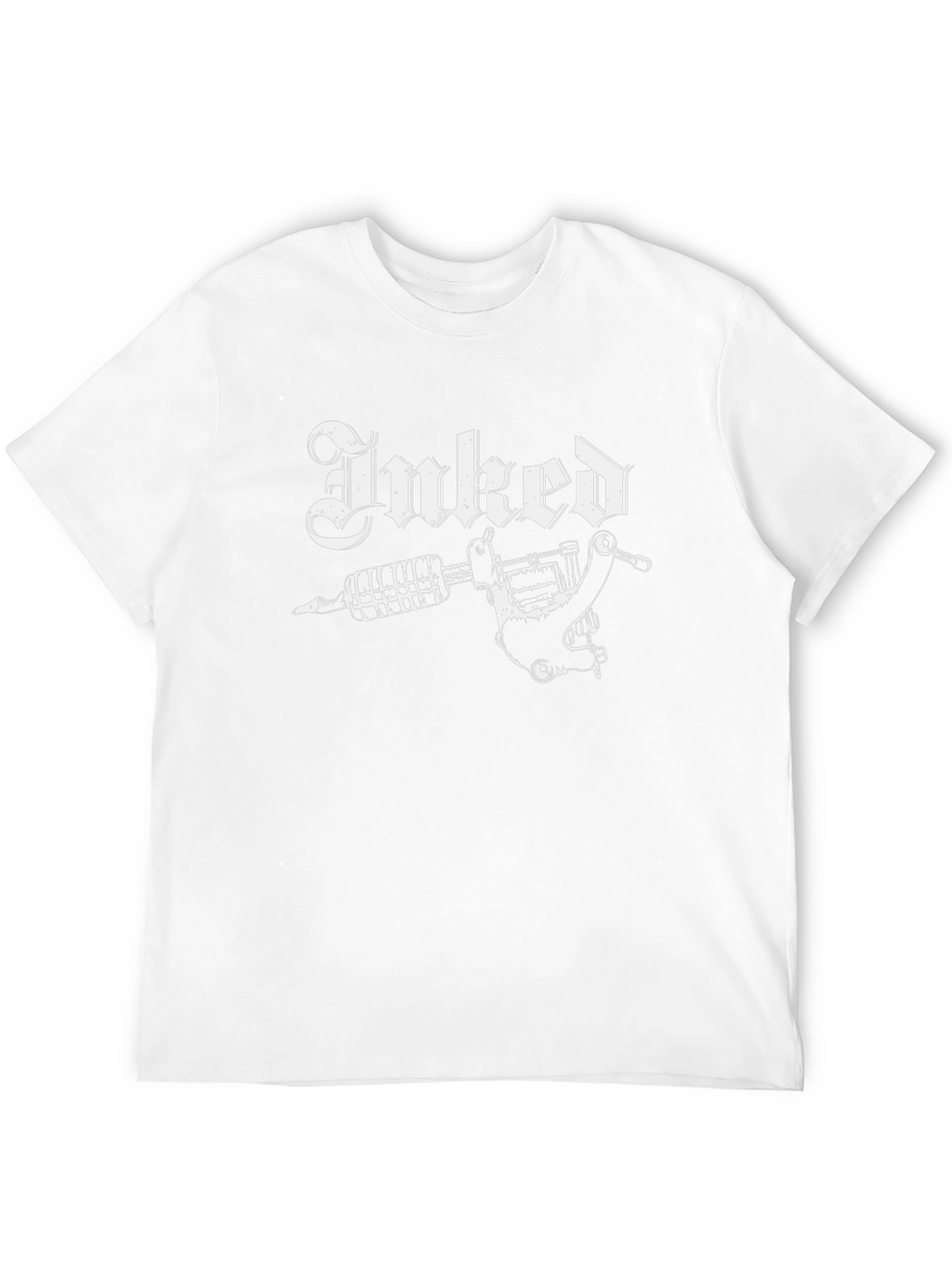Inked Tattoo Machine Graphic Tee - Black Cotton T-Shirt