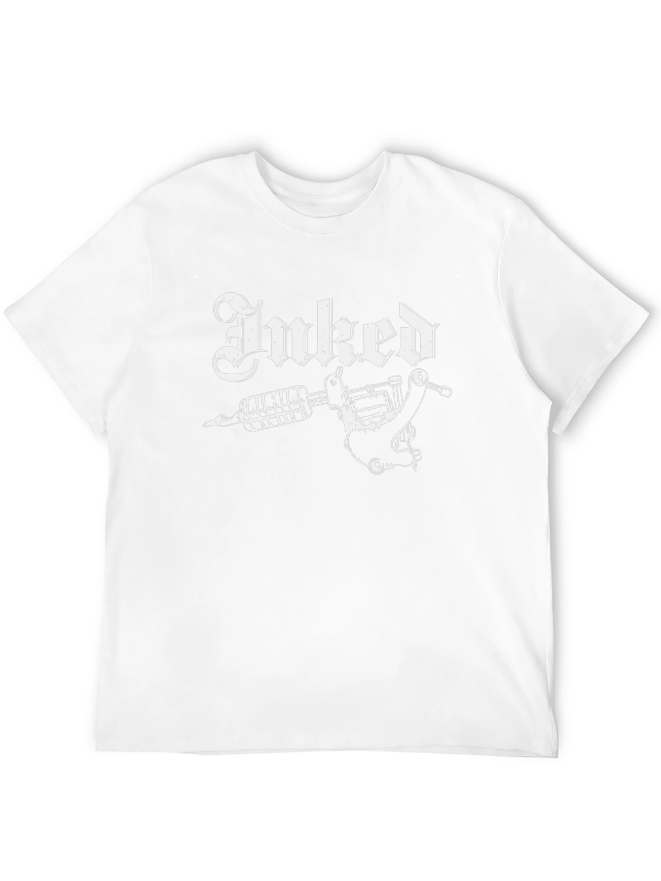 Inked Tattoo Machine Graphic Tee - Black Cotton T-Shirt