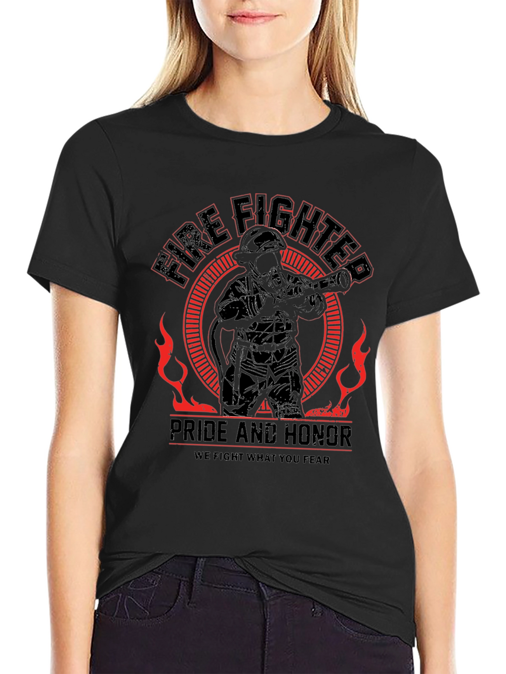 Firefighter Pride Honor Graphic T-Shirt