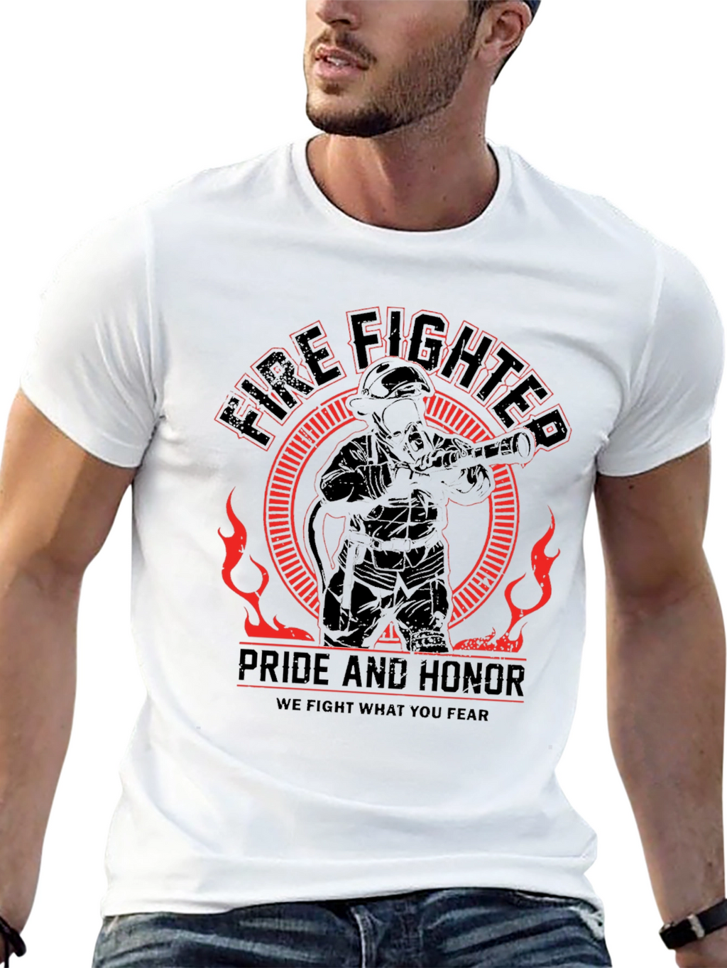 Firefighter Pride Honor Graphic T-Shirt
