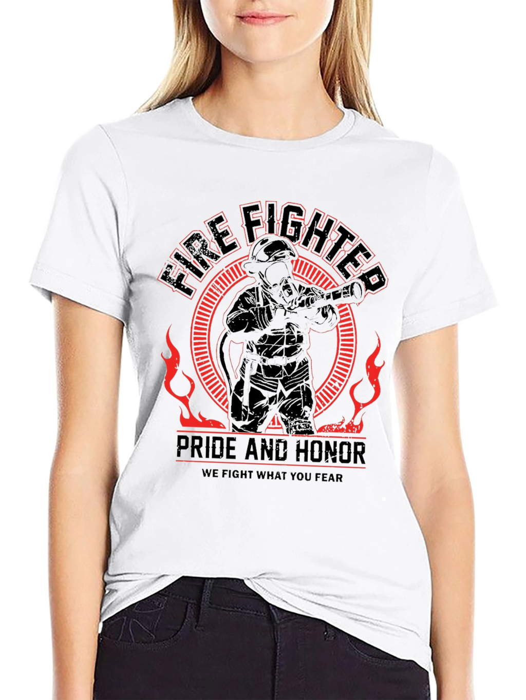 Firefighter Pride Honor Graphic T-Shirt