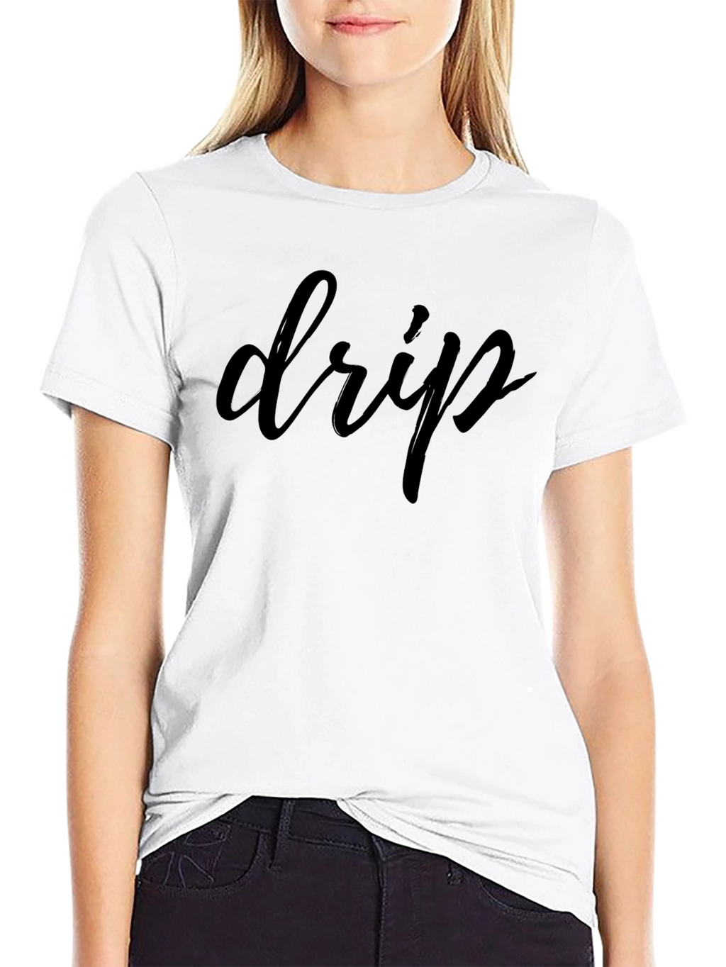 Mens Black Drip Graphic Tee - Trendy Casual Style