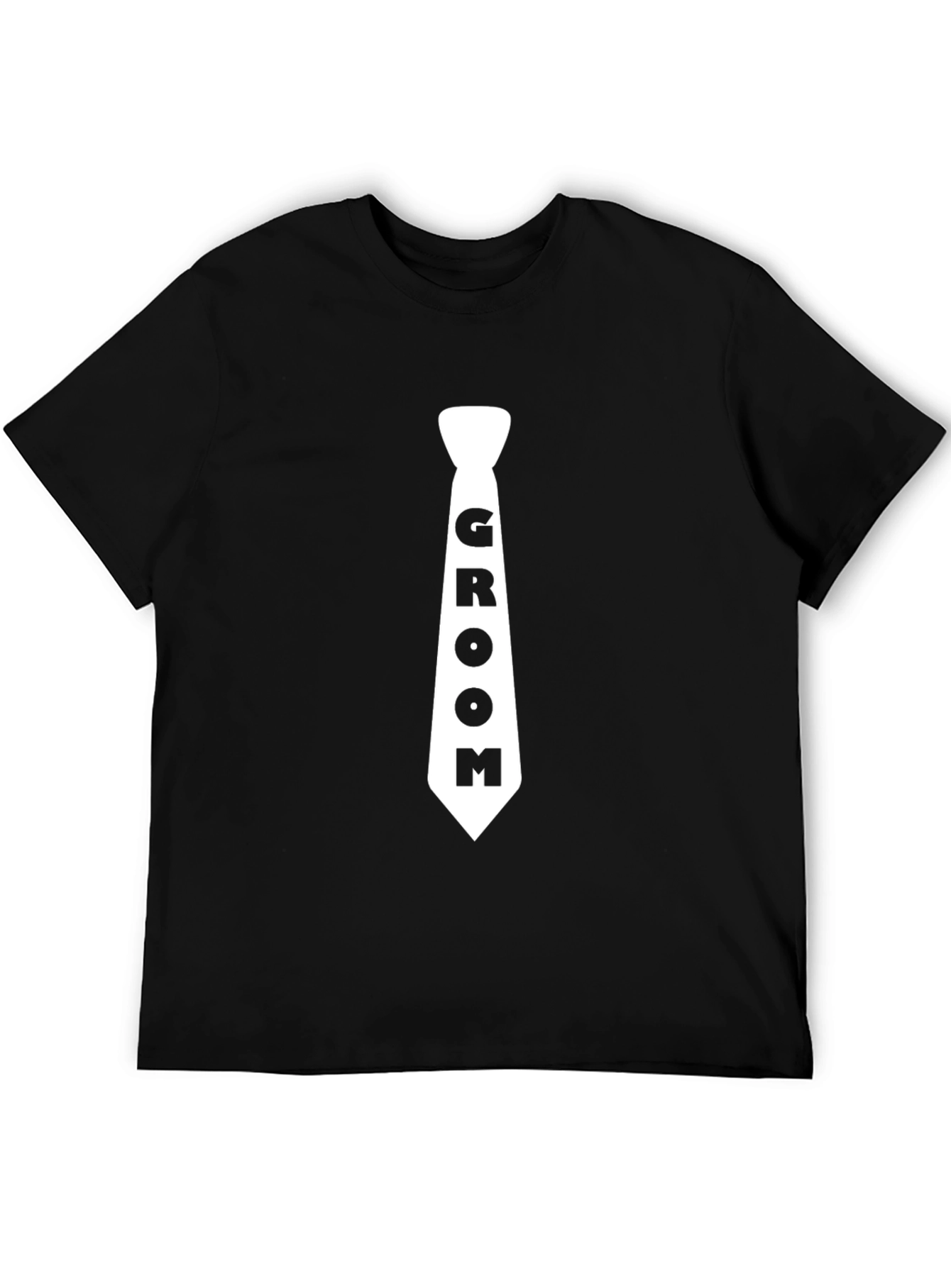 Groom Tie Black T-Shirt - Wedding Apparel