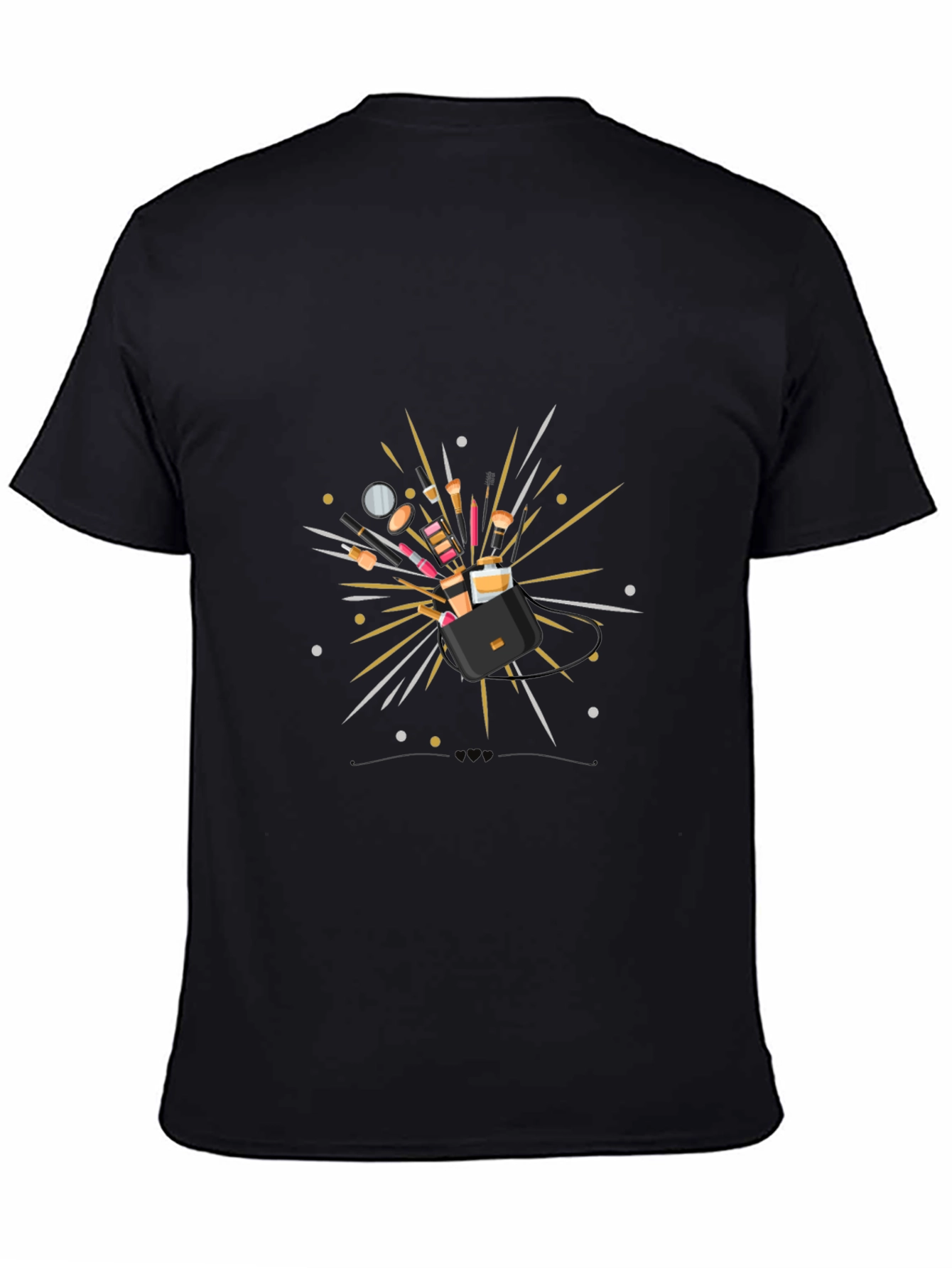 Makeup Explosion Black T-Shirt - Stylish Fashion Tee
