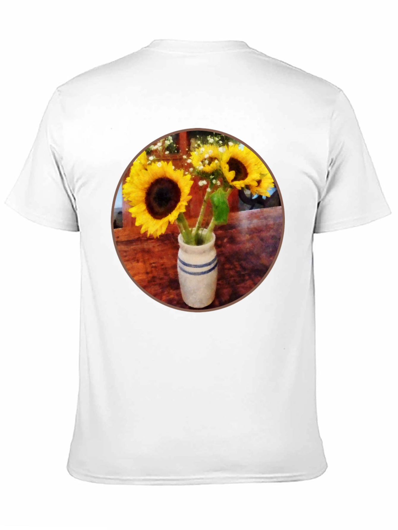 Sunflower Vase Graphic Tee - Stylish Casual Wear
