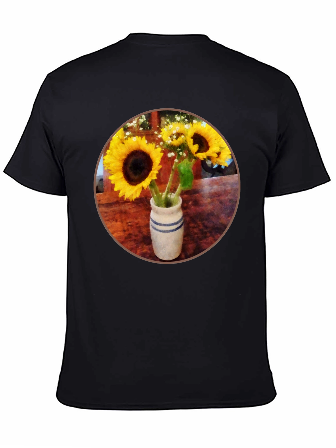 Sunflower Vase Graphic Tee - Stylish Casual Wear