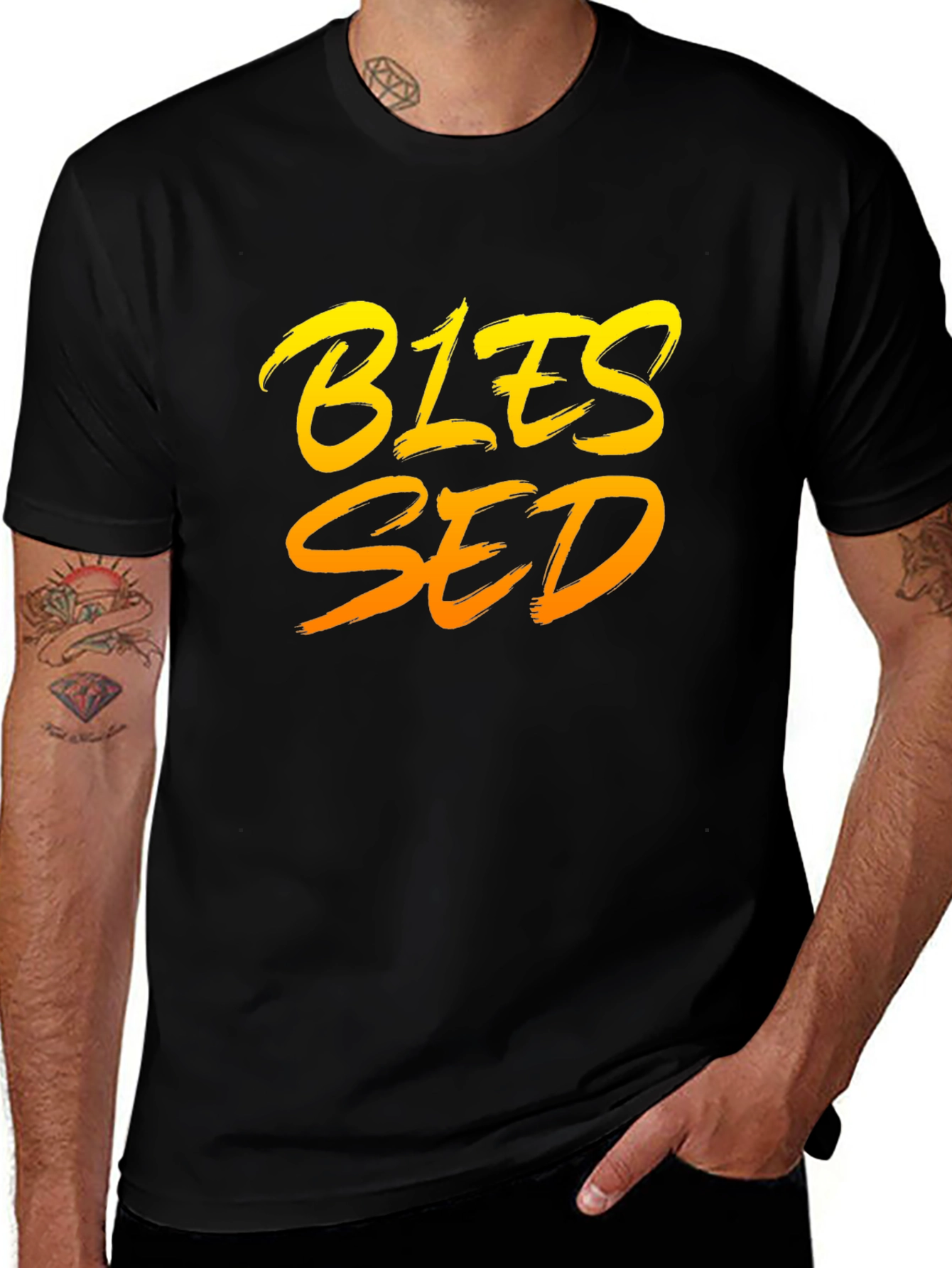 Blessed Graphic Tee - Stylish Black T-Shirt