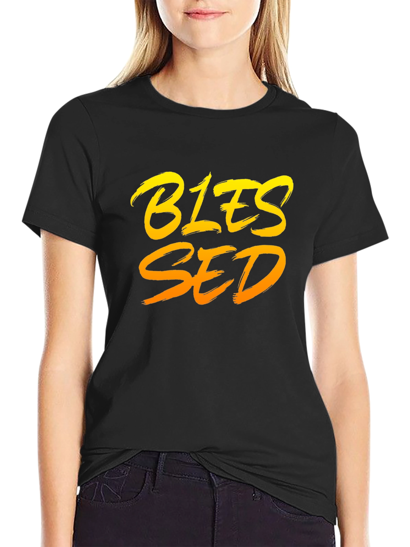 Blessed Graphic Tee - Stylish Black T-Shirt
