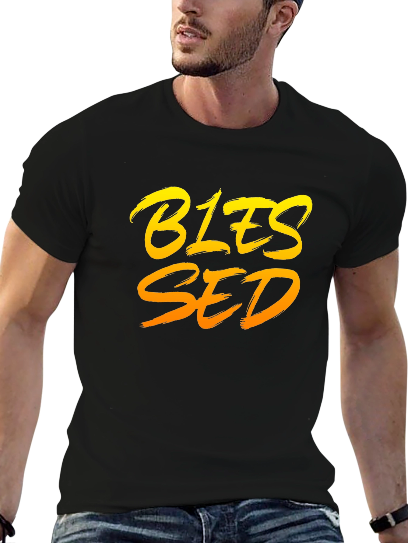 Blessed Graphic Tee - Stylish Black T-Shirt