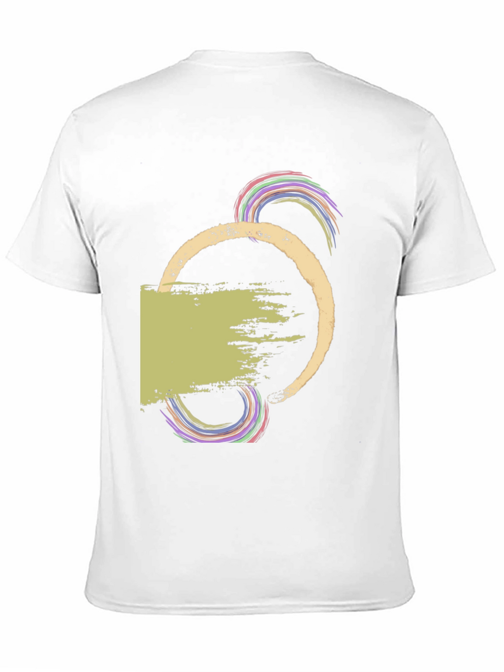 Abstract Graphic Print Mens Black T-Shirt