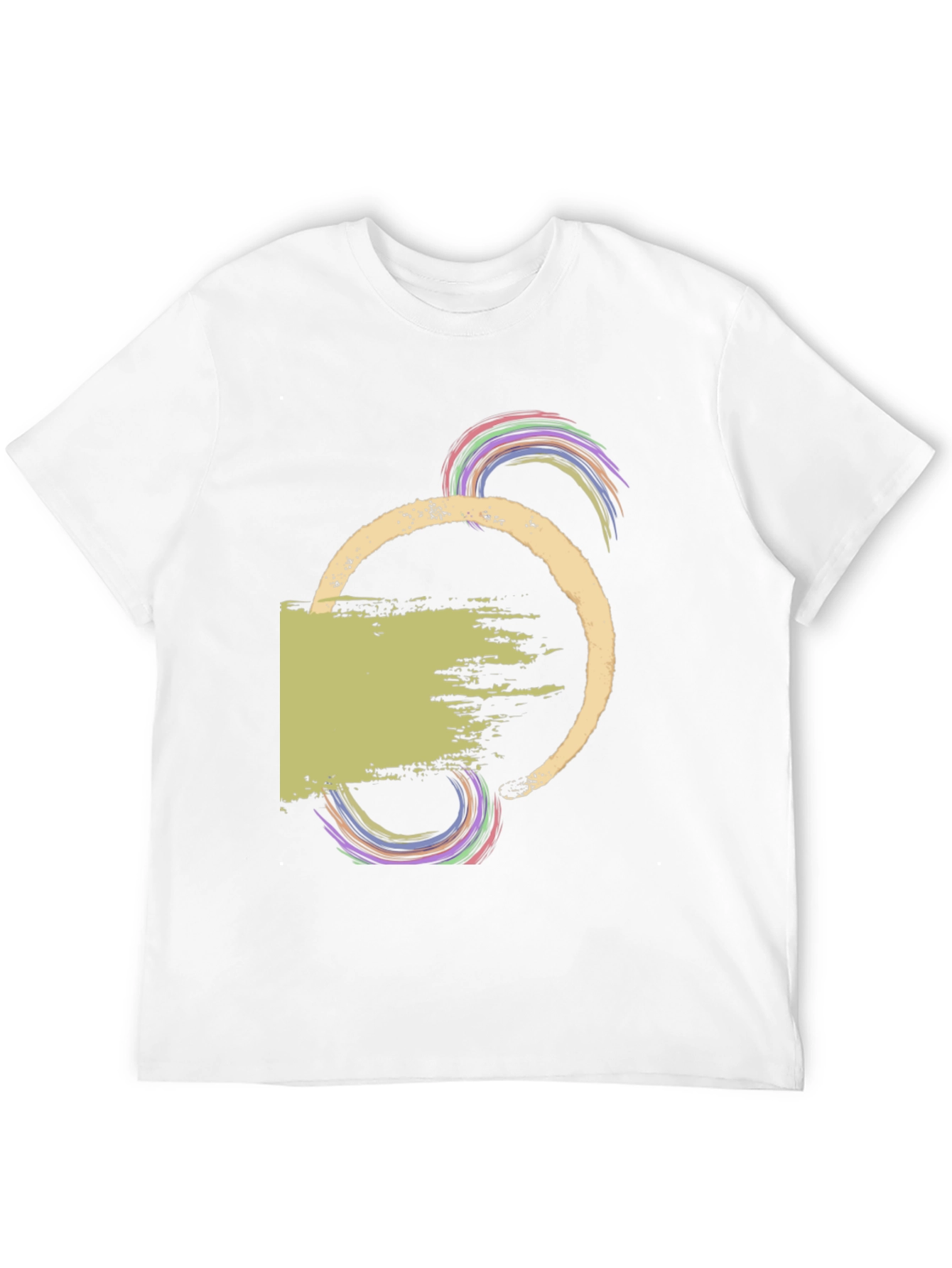 Abstract Graphic Print Mens Black T-Shirt