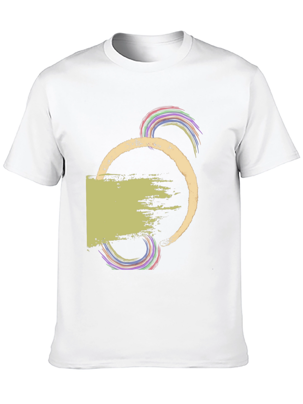 Abstract Graphic Print Mens Black T-Shirt