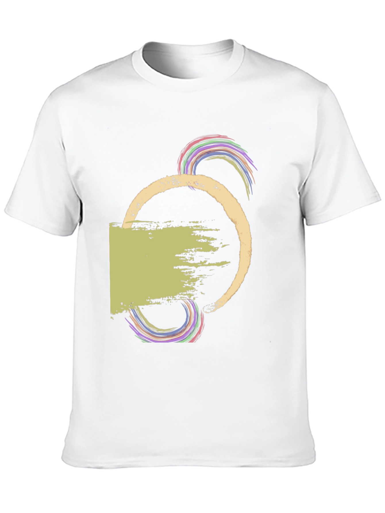 Abstract Graphic Print Mens Black T-Shirt