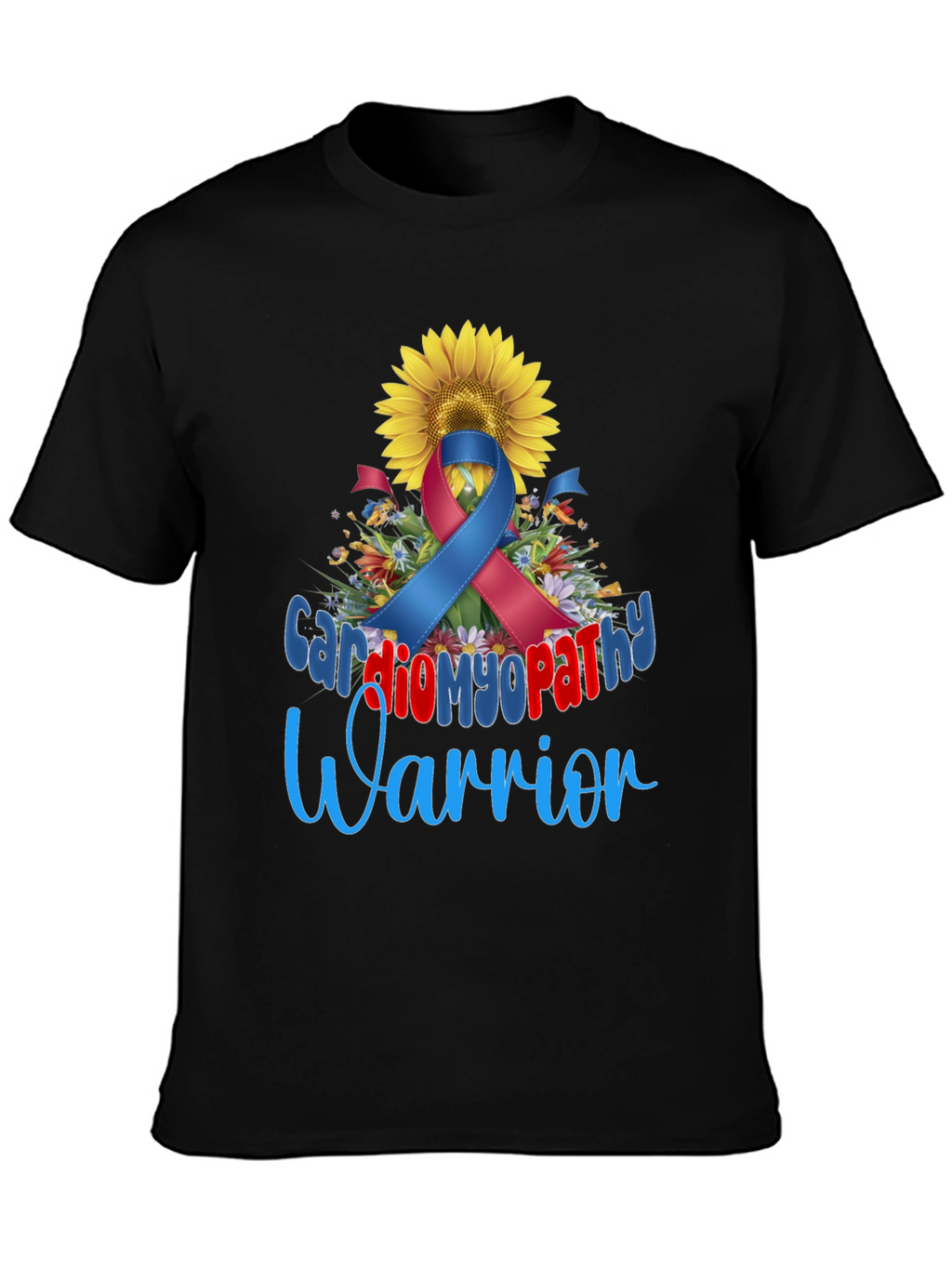 Cardiomyopathy Warrior Sunflower Awareness T-Shirt
