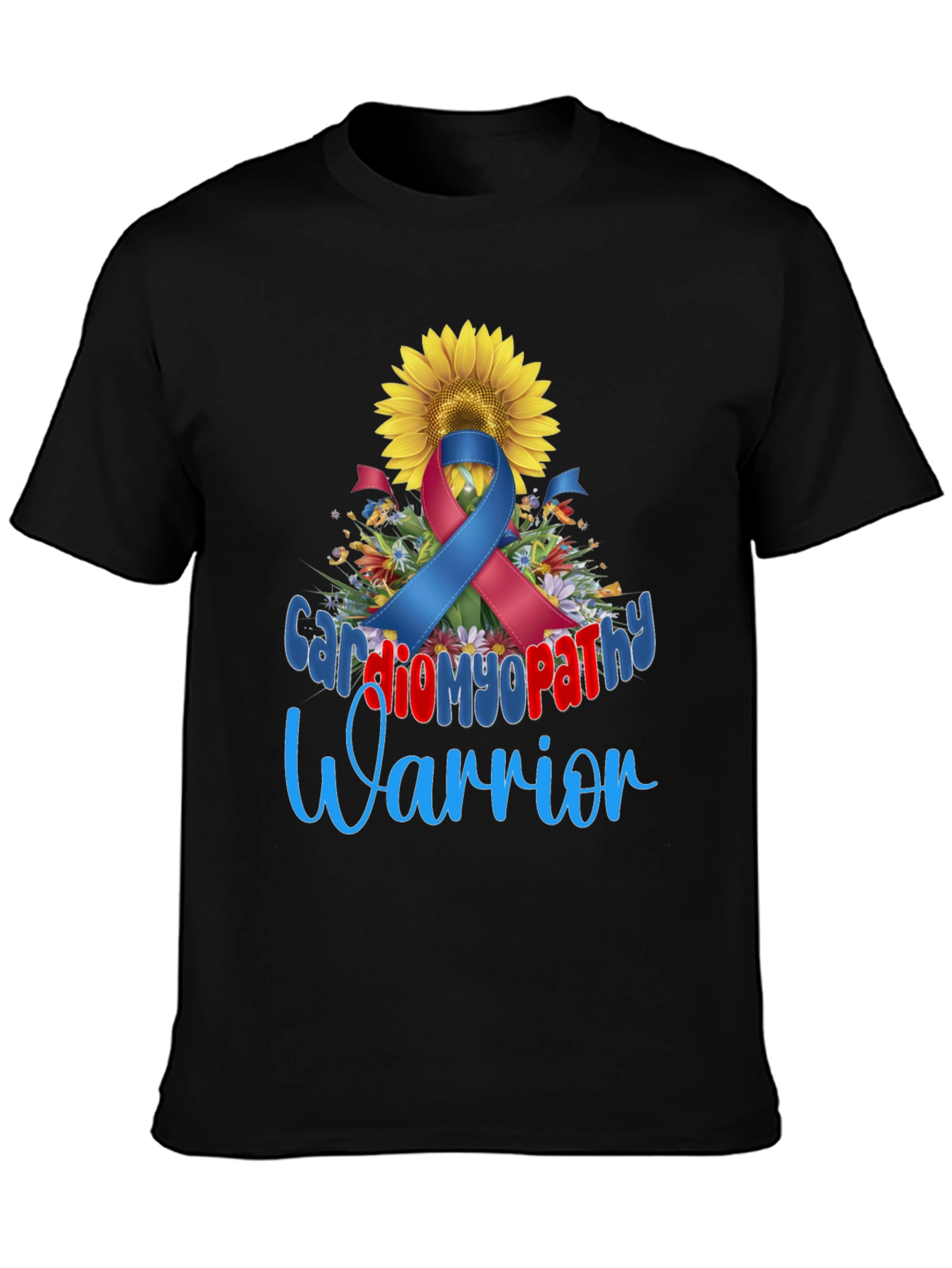 Cardiomyopathy Warrior Sunflower Awareness T-Shirt
