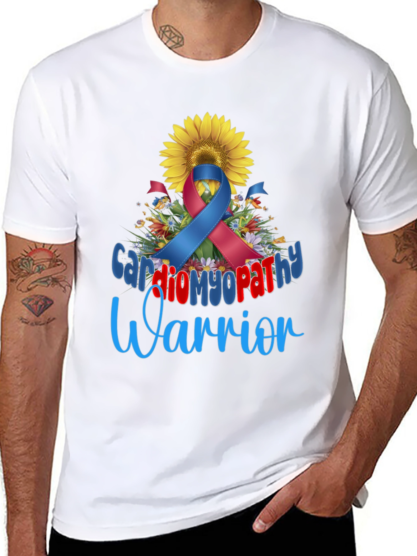 Cardiomyopathy Warrior Sunflower Awareness T-Shirt