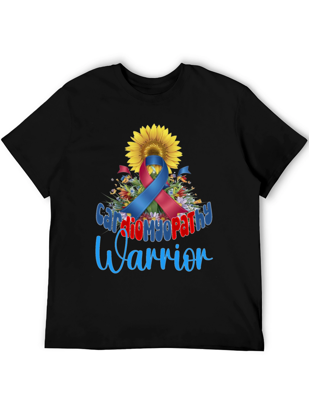 Cardiomyopathy Warrior Sunflower Awareness T-Shirt