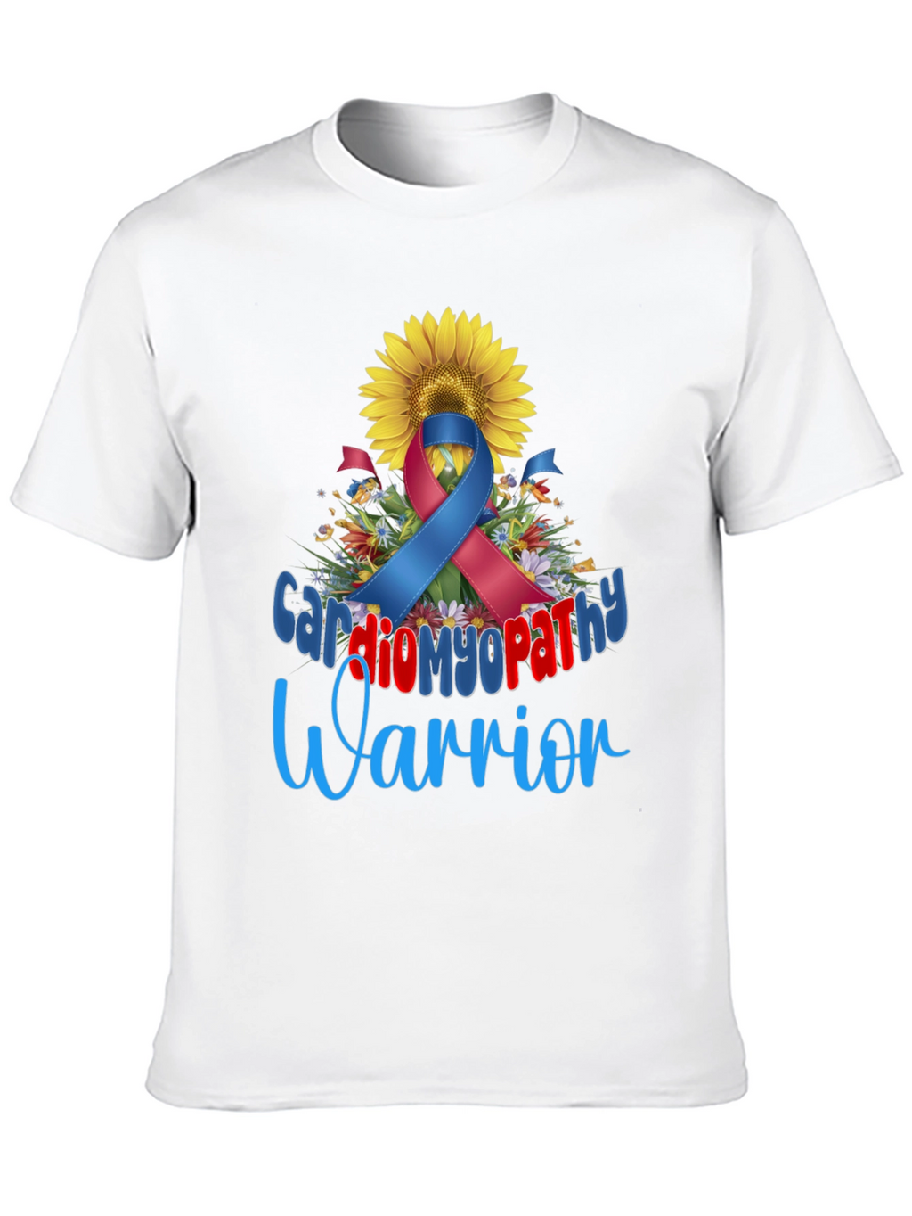 Cardiomyopathy Warrior Sunflower Awareness T-Shirt