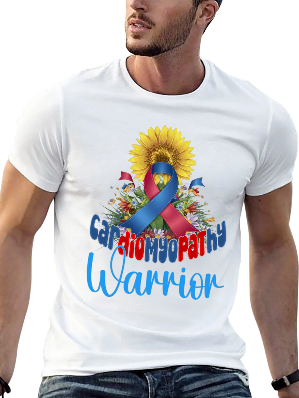 Cardiomyopathy Warrior Sunflower Awareness T-Shirt