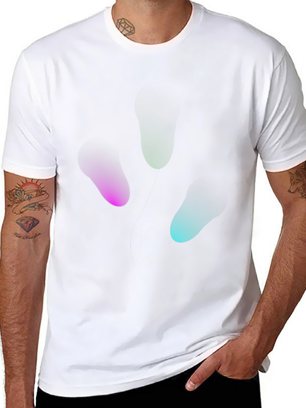 Abstract Blob Graphic Black T-Shirt