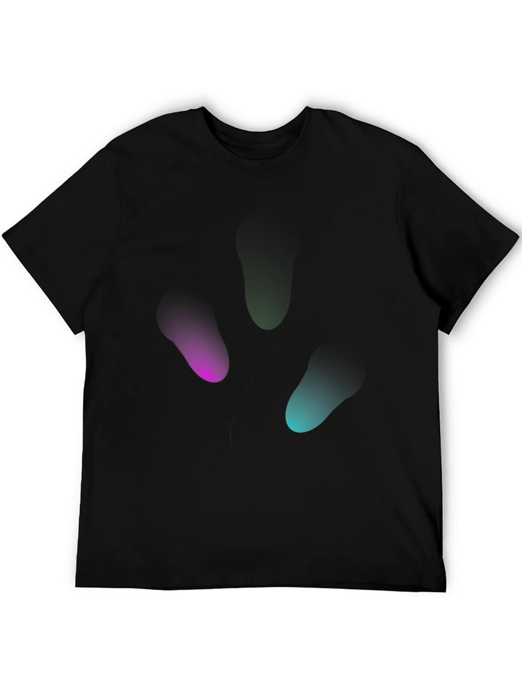 Abstract Blob Graphic Black T-Shirt