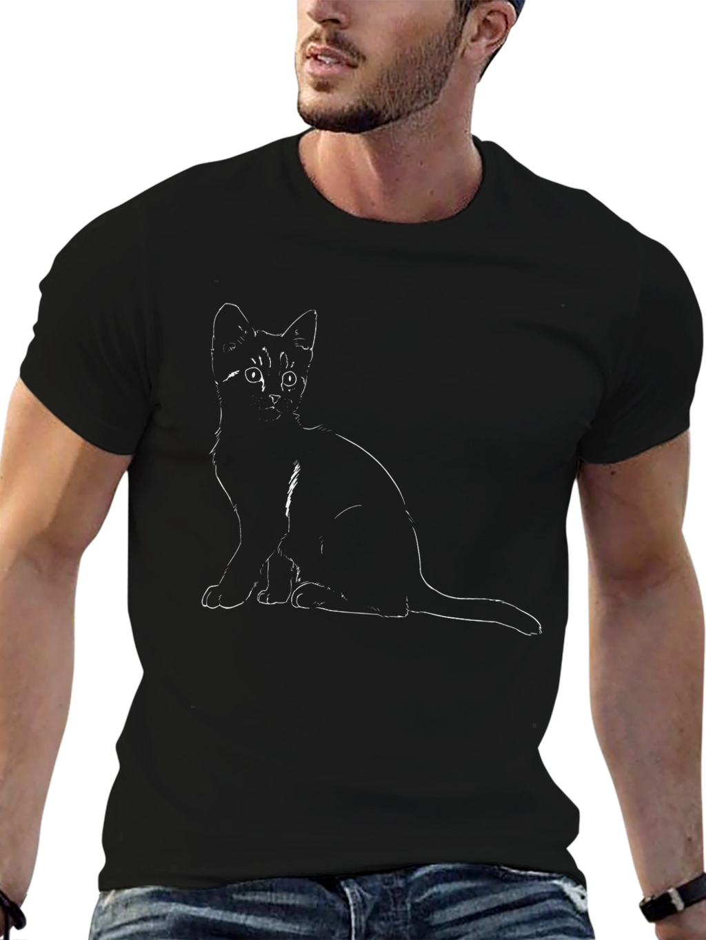 Black Cat Graphic T-Shirt - Unisex Cotton Tee