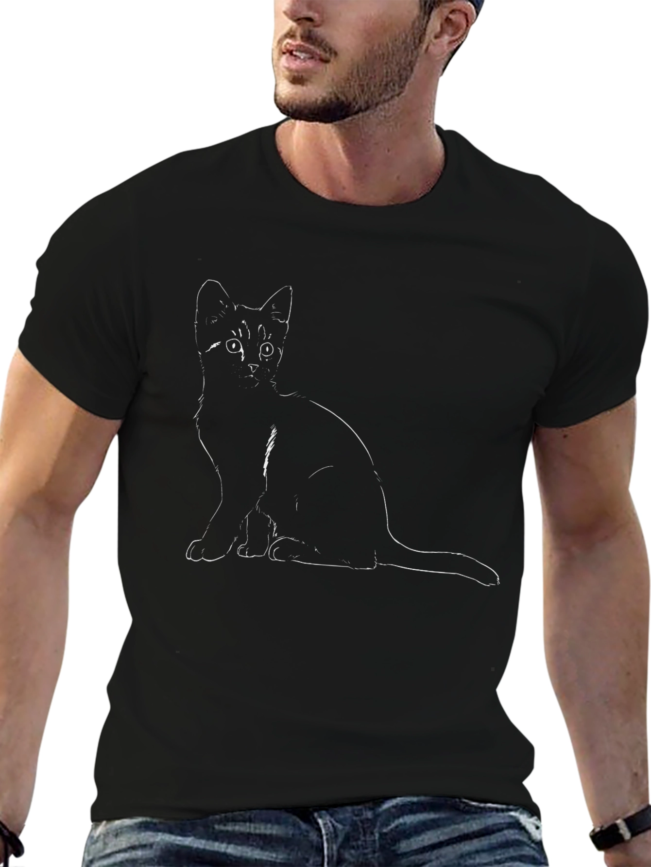 Black Cat Graphic T-Shirt - Unisex Cotton Tee