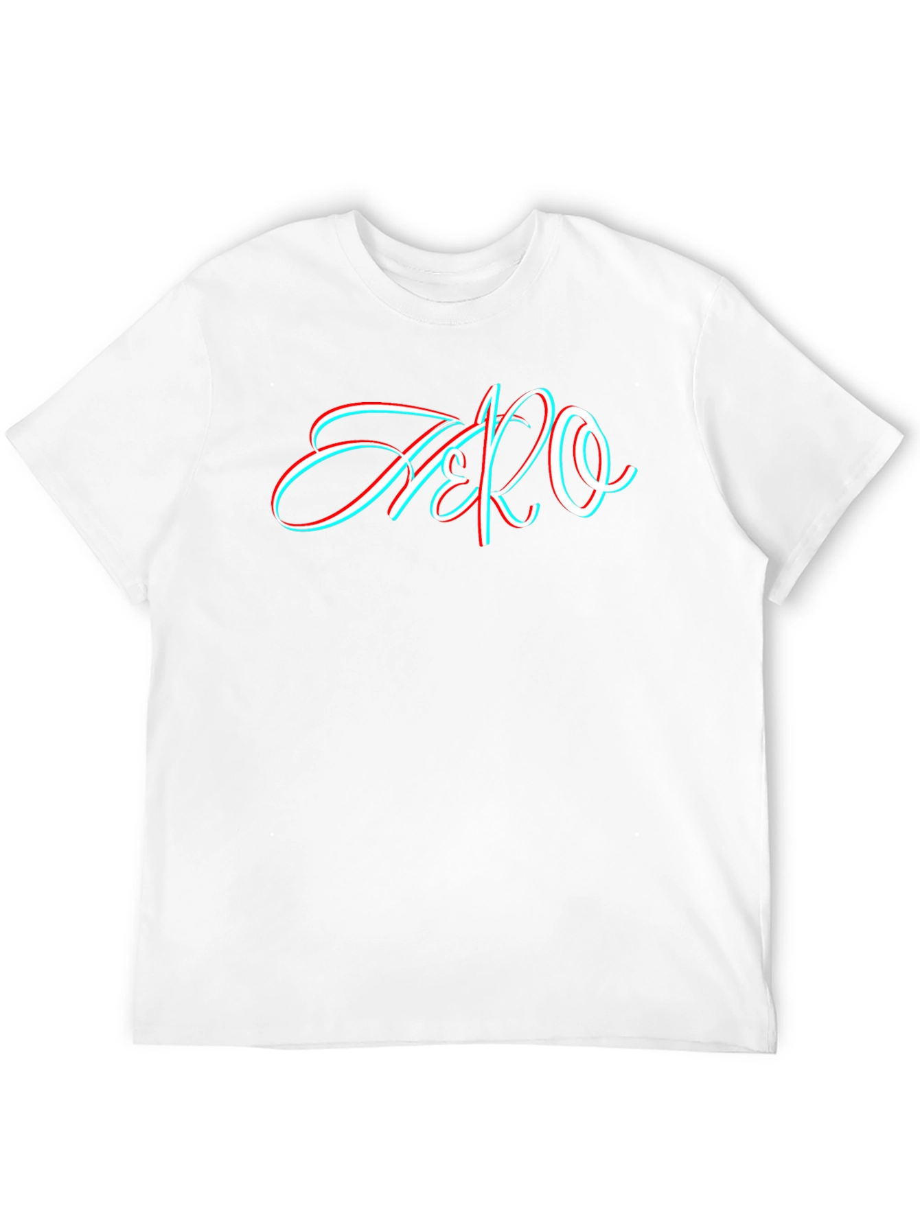 Stylish Black T-Shirt with 3D Style Zero Graphic