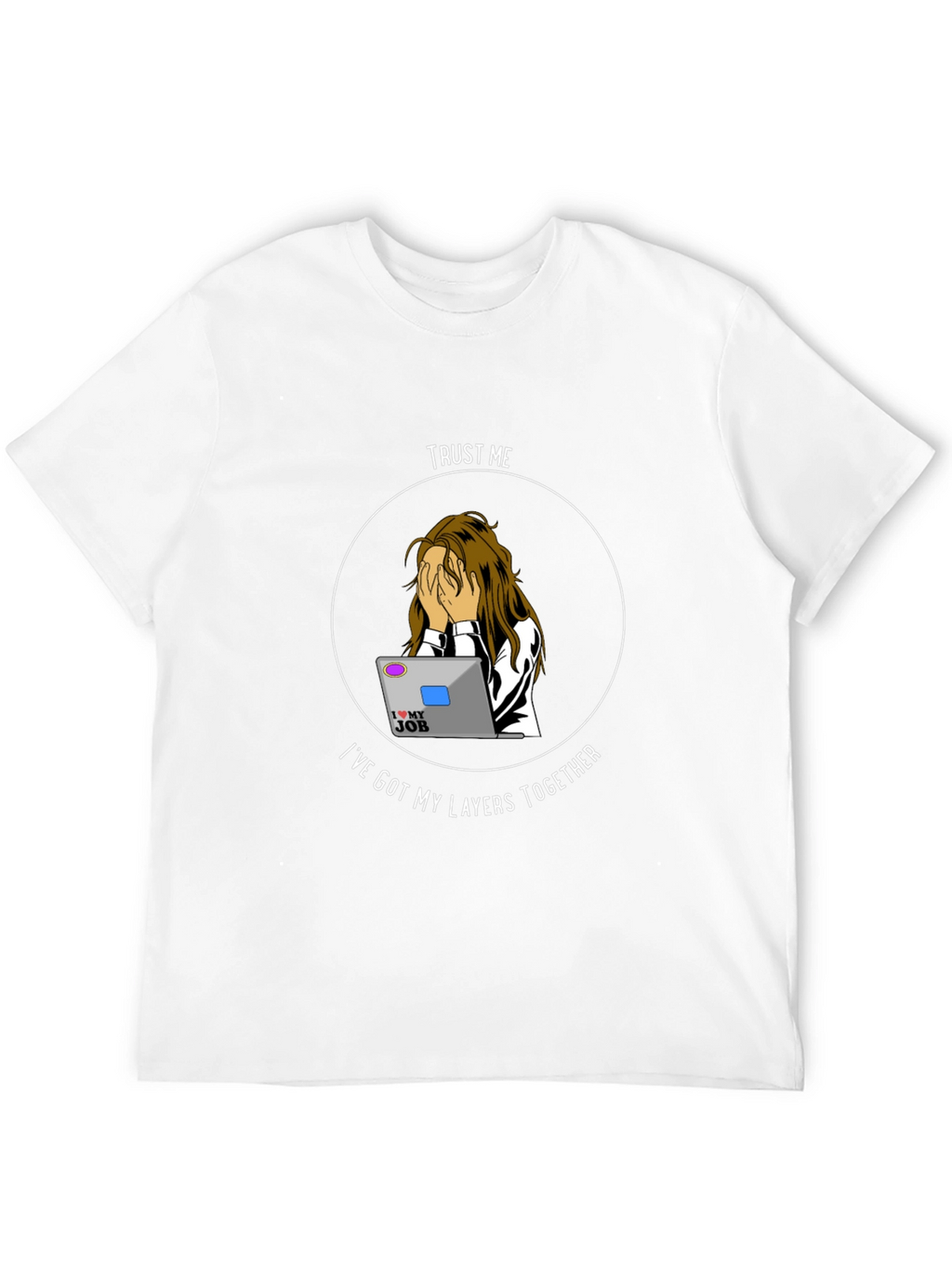 Funny IT Layers Together Black T-Shirt