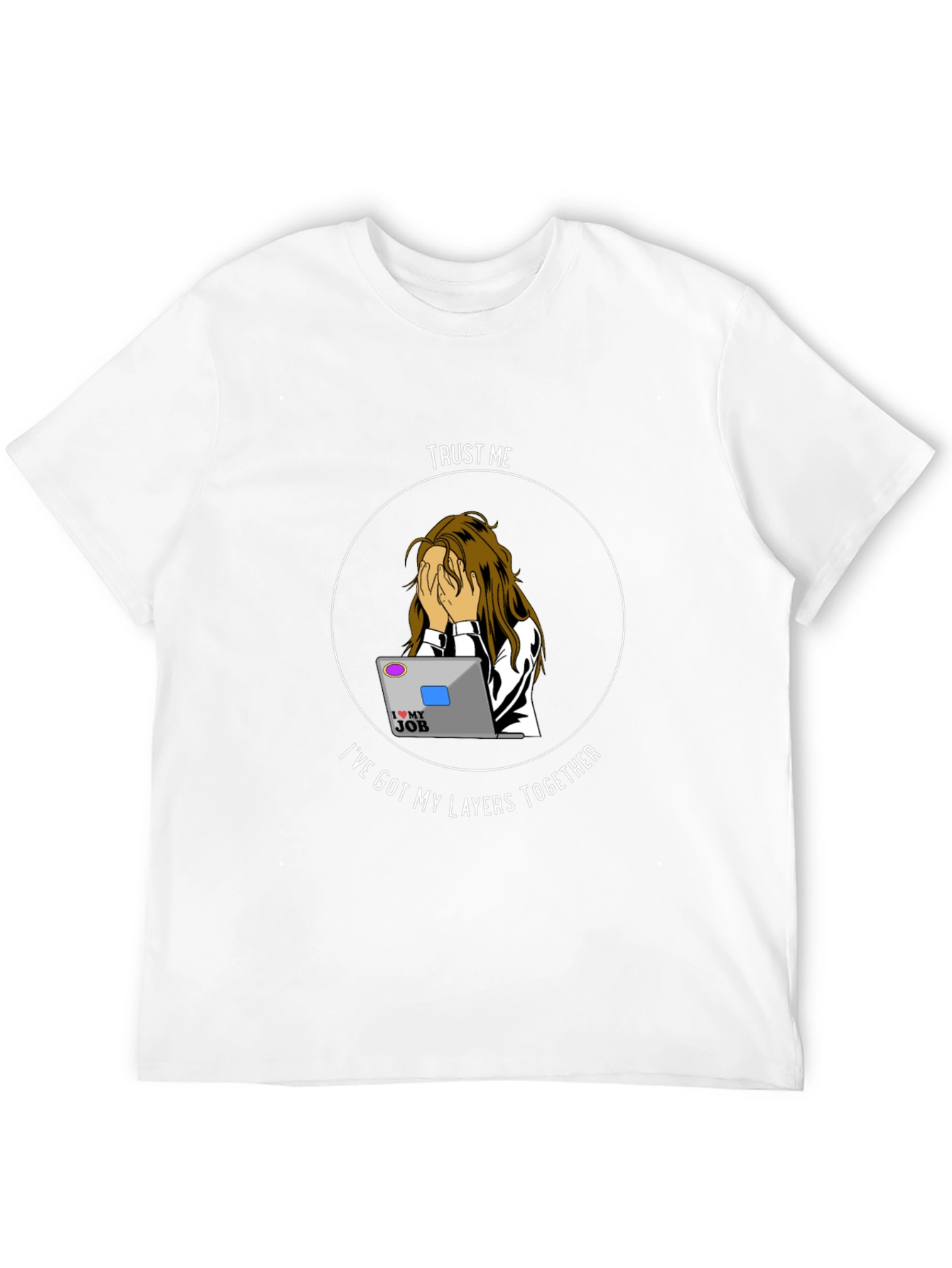 Funny IT Layers Together Black T-Shirt