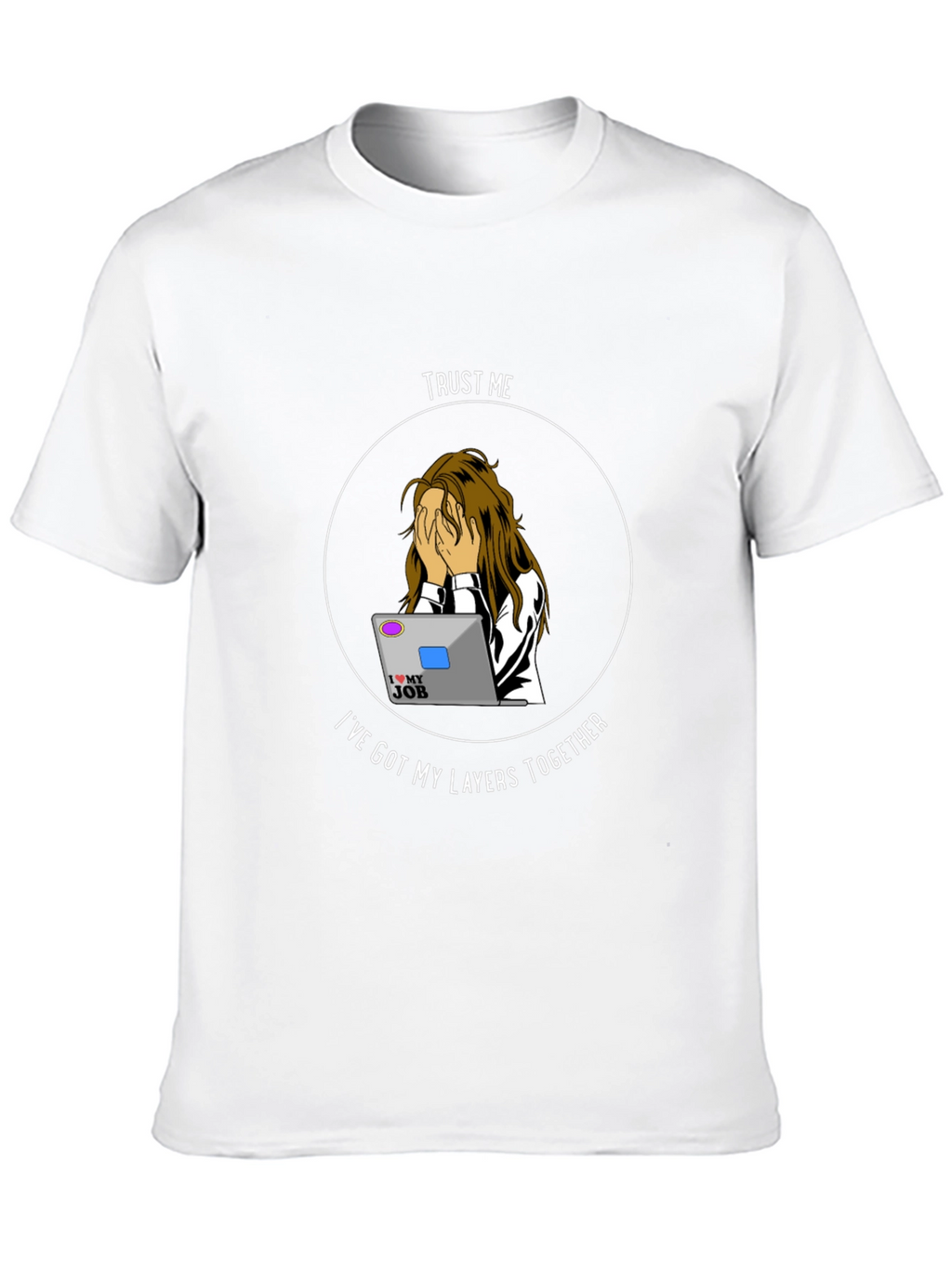 Funny IT Layers Together Black T-Shirt