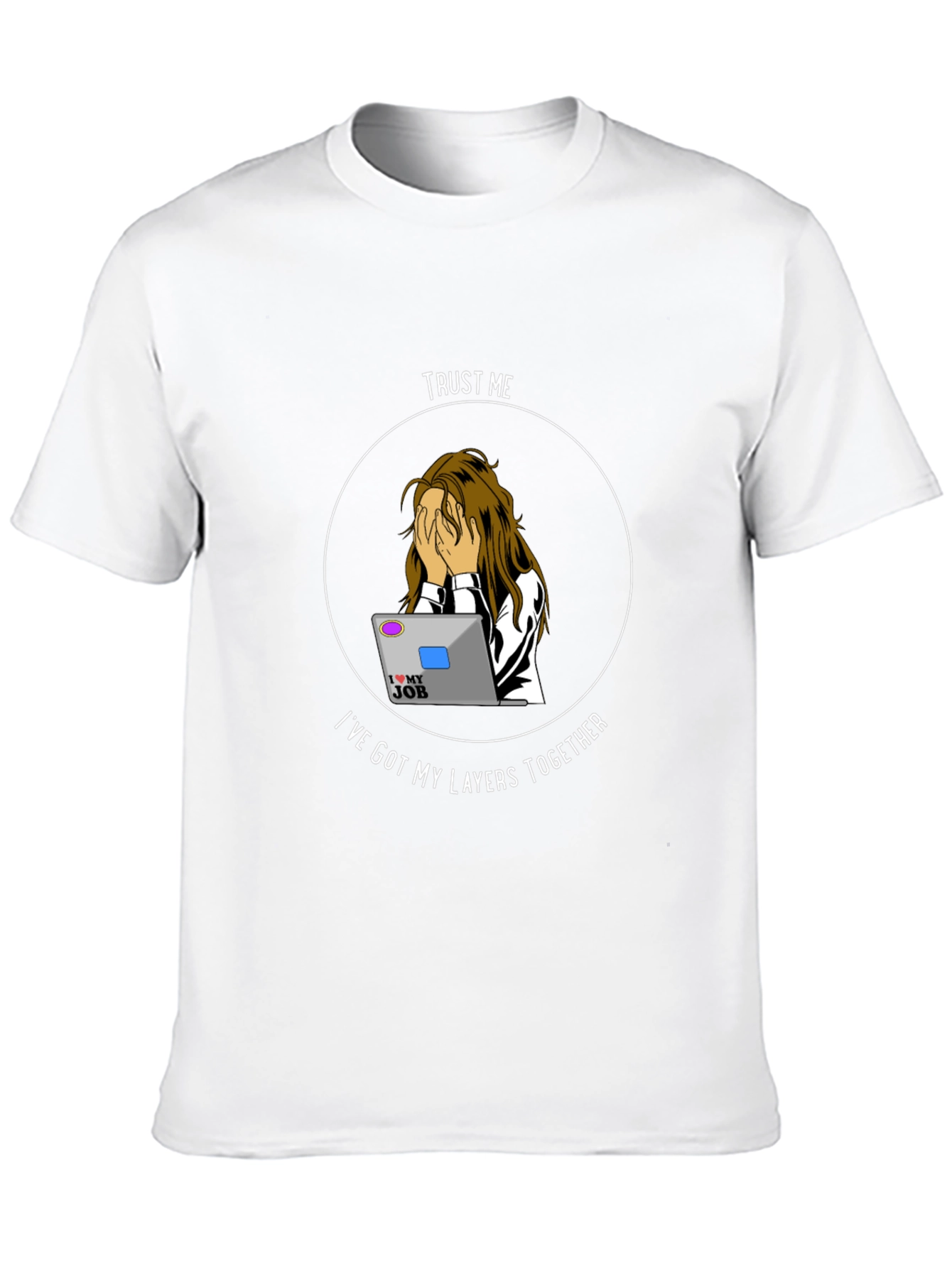 Funny IT Layers Together Black T-Shirt