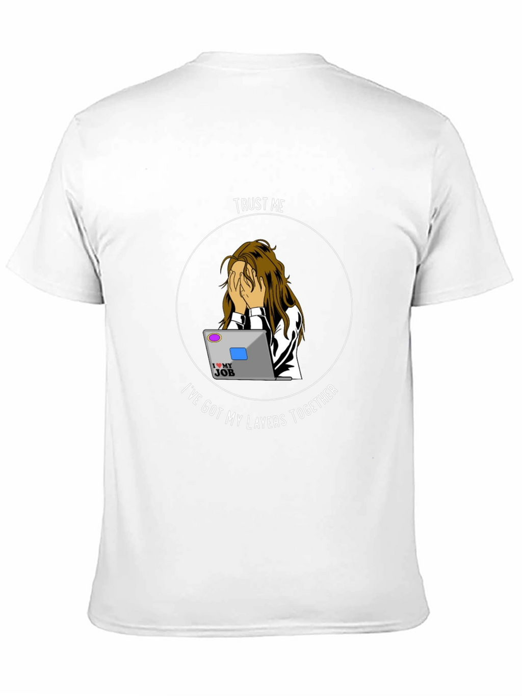Funny IT Layers Together Black T-Shirt