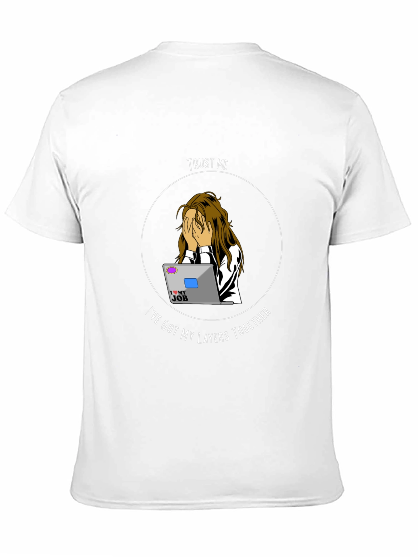 Funny IT Layers Together Black T-Shirt