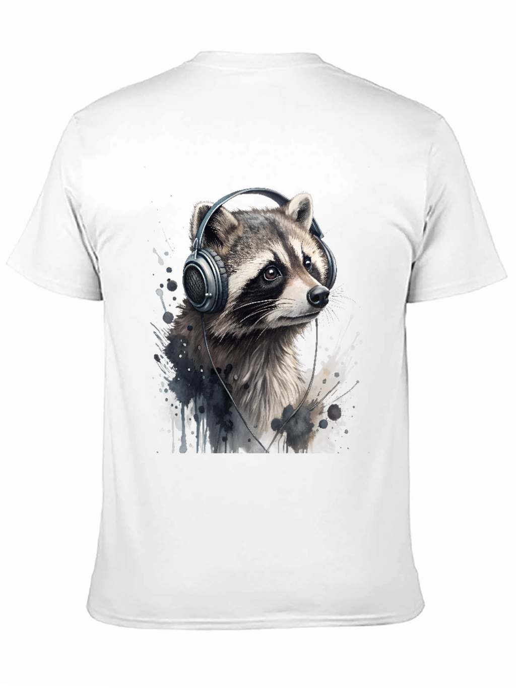 Raccoon Headphones Graphic Tee