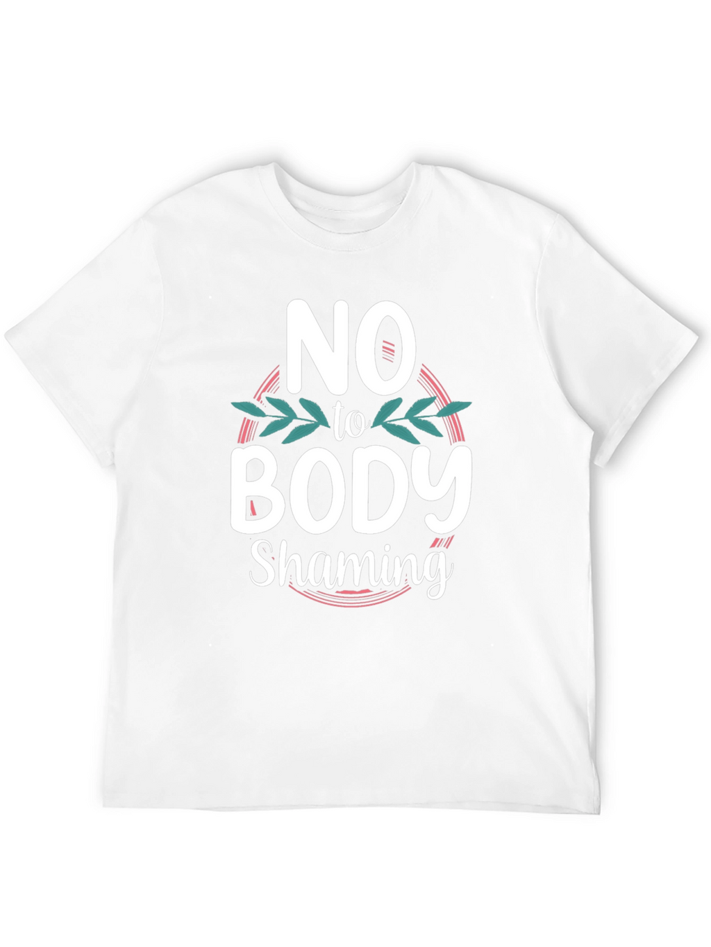 No to Body Shaming Black Graphic T-Shirt