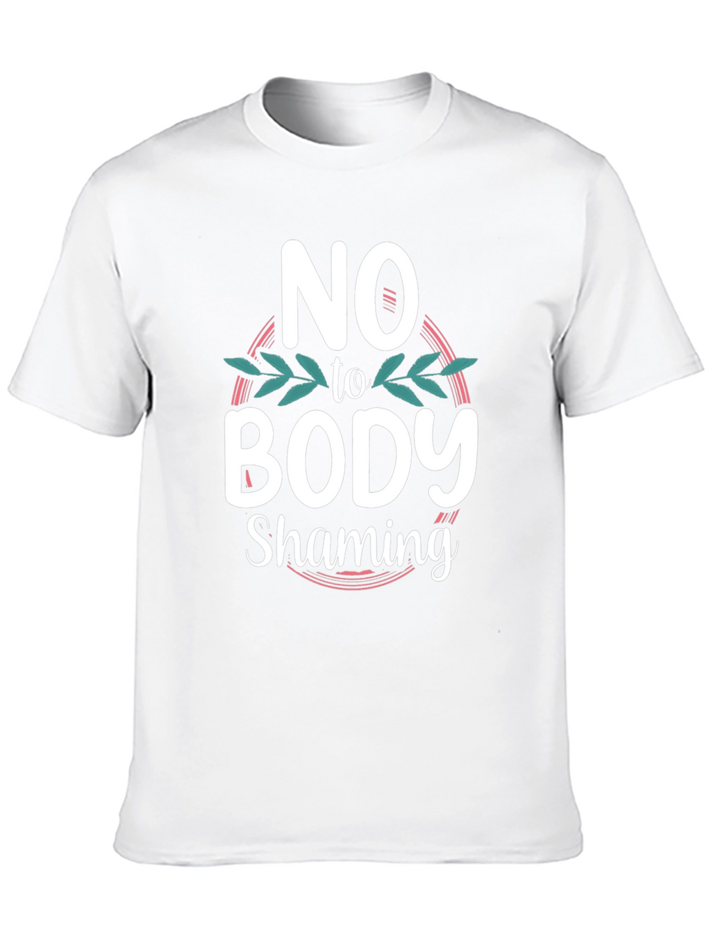 No to Body Shaming Black Graphic T-Shirt