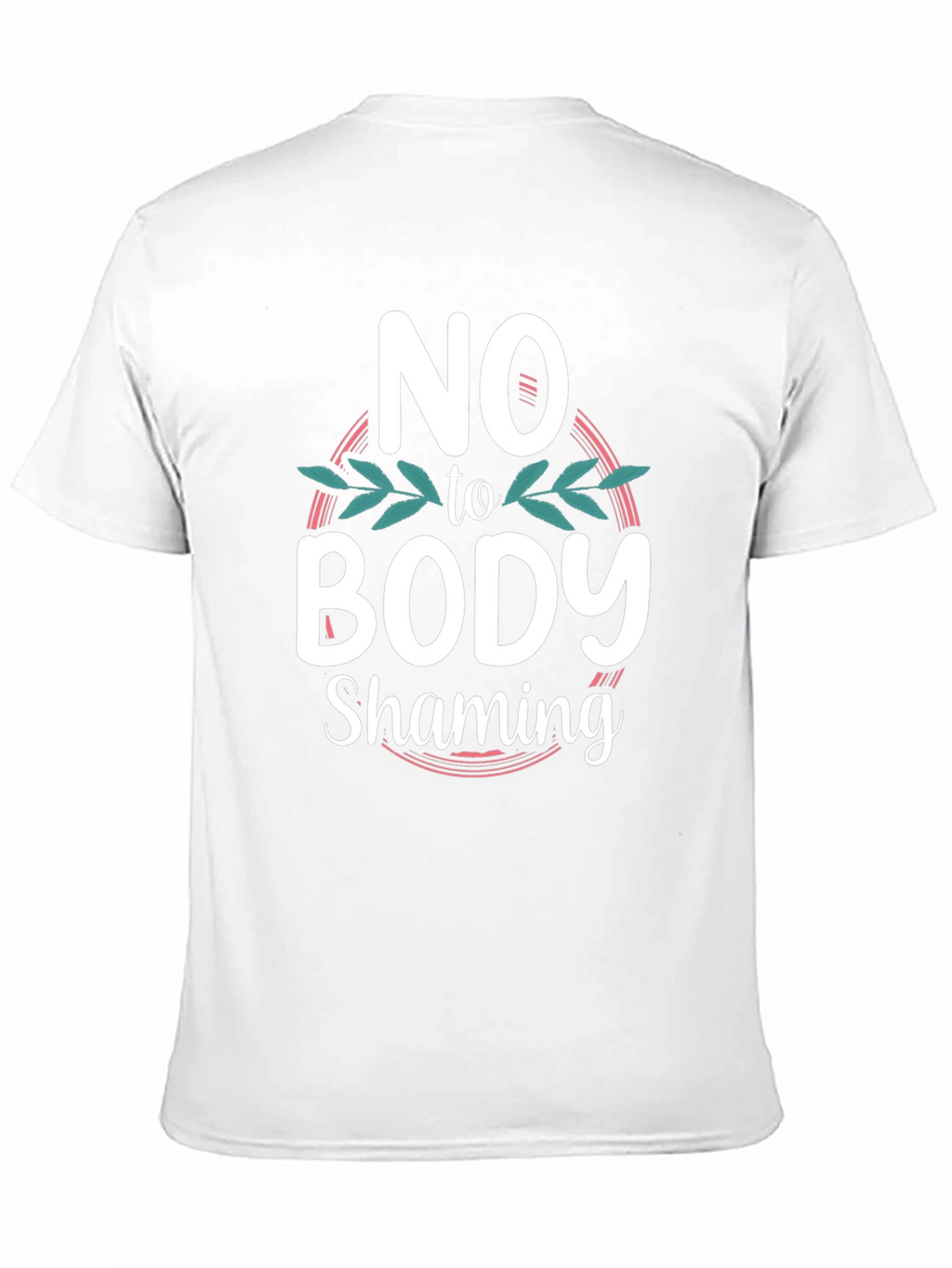 No to Body Shaming Black Graphic T-Shirt