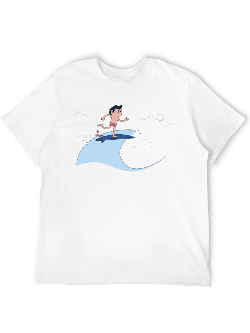 Surfer Dude Black T-Shirt - Cool Graphic Tee