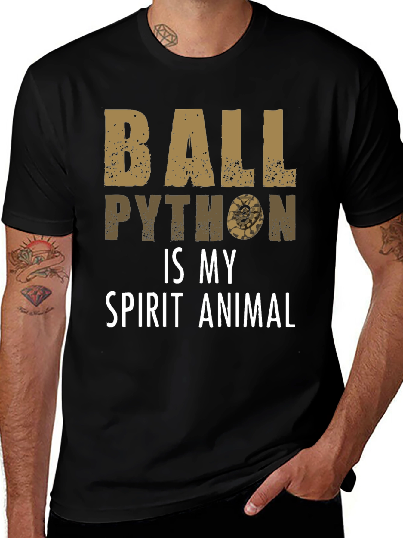 Ball Python Spirit Animal Graphic T-Shirt