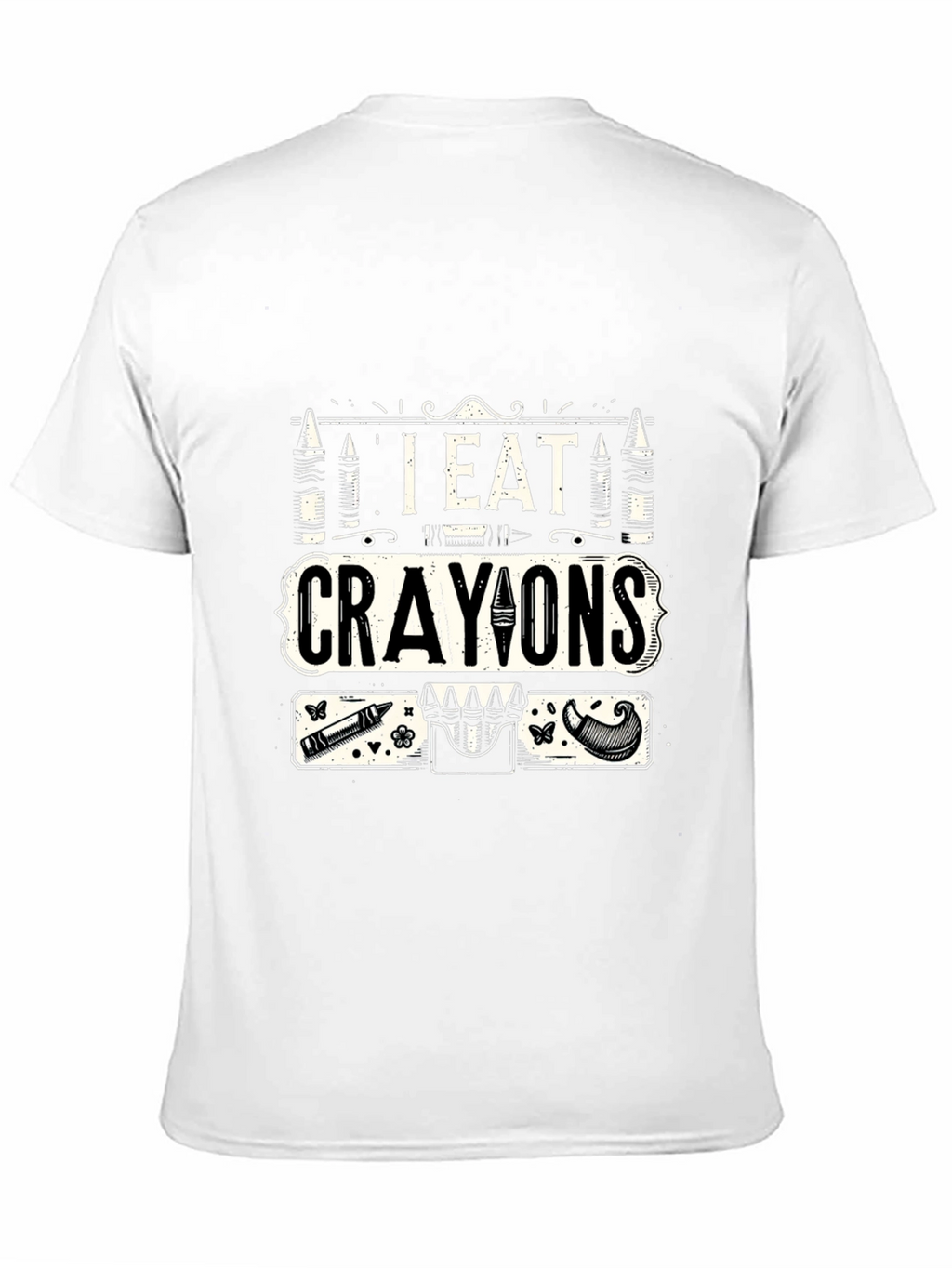 I Eat Crayons Graphic T-Shirt - Funny Novelty Tee