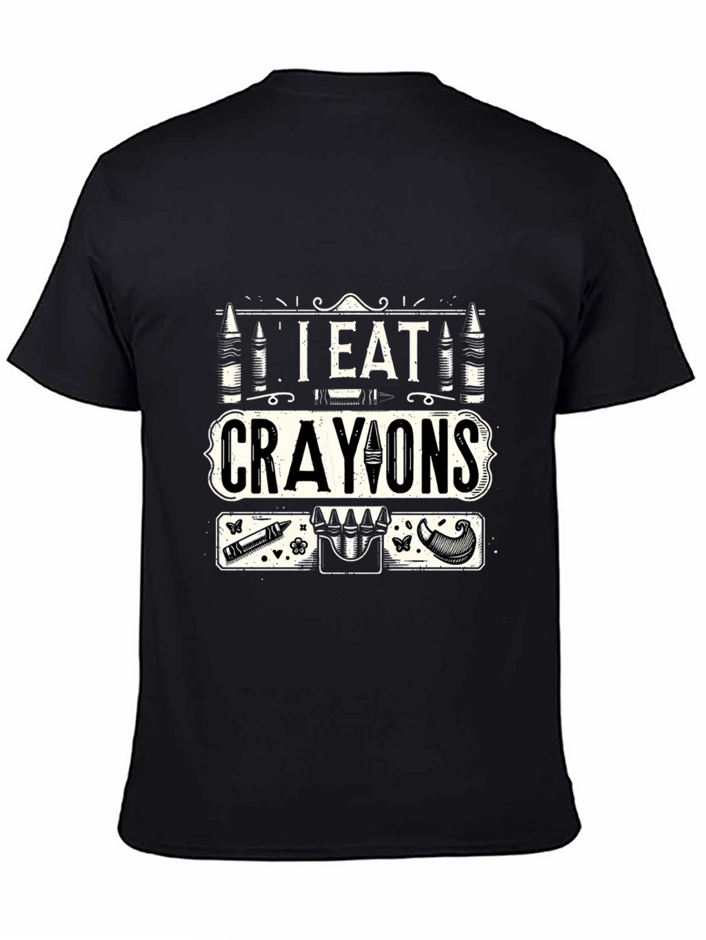 I Eat Crayons Graphic T-Shirt - Funny Novelty Tee