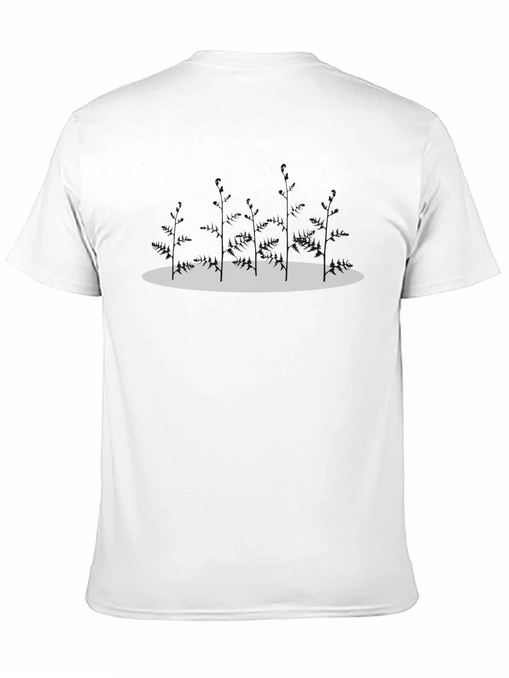 Mens Black T-Shirt with Minimalist Tree Design