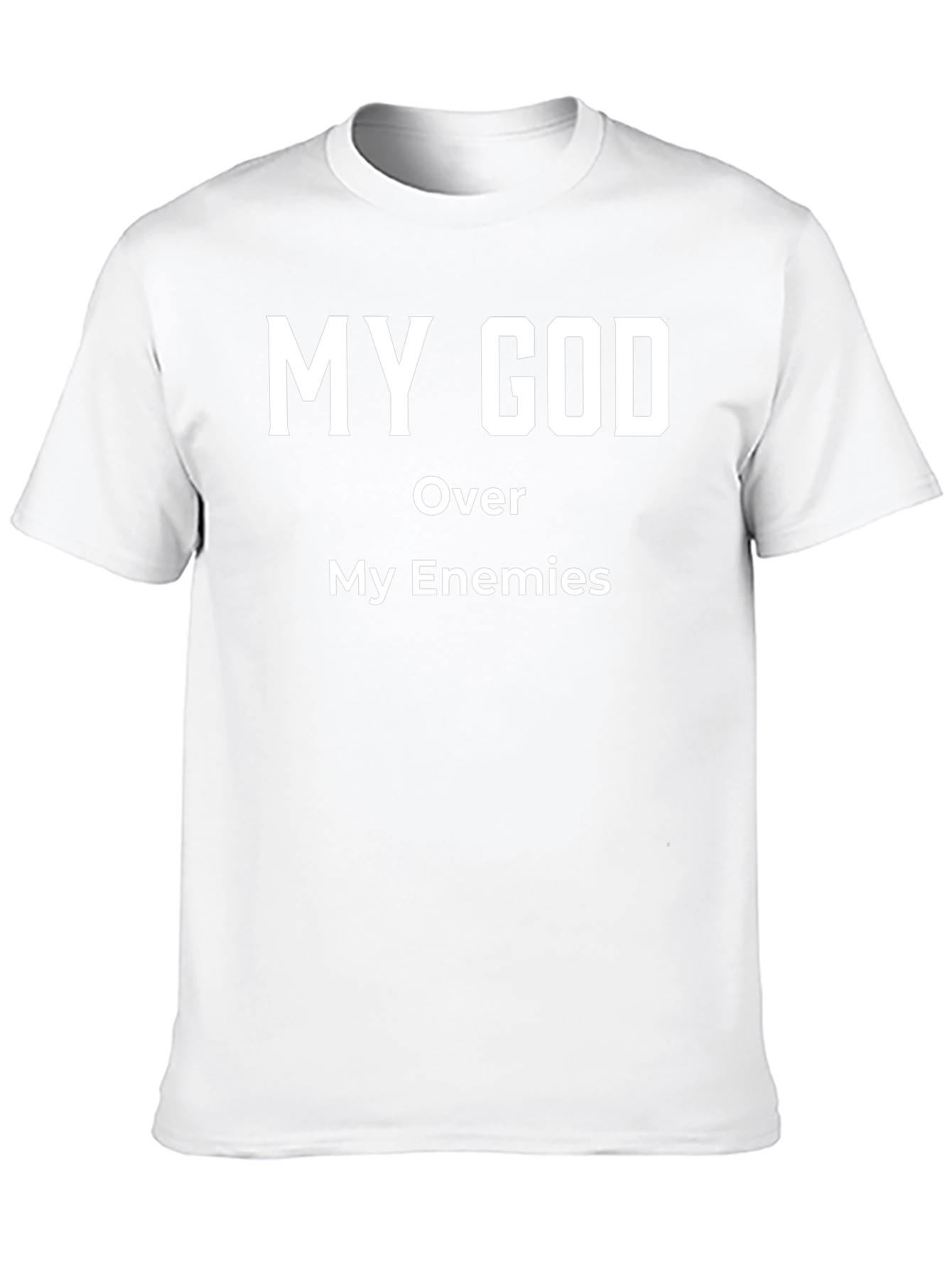 My God Over My Enemies Black T-Shirt